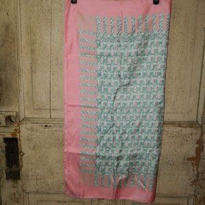 Vintage Renard Silk Hand Rolled Hem Basket Weave Scarf